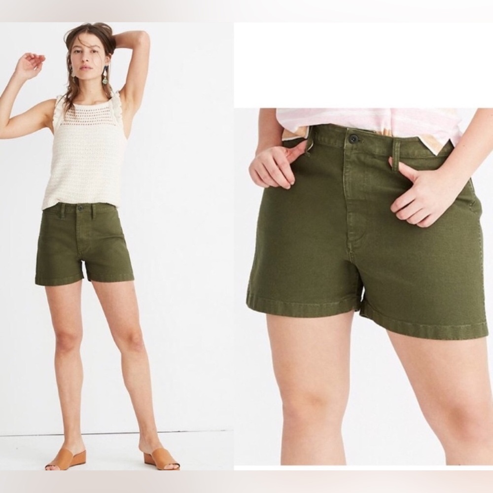 Madewell Forest Green Women's Cargo Shorts
